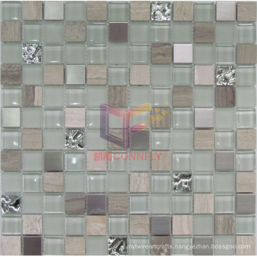 Stainless Steel Mix Marble and Glass Mosaic (CS073)